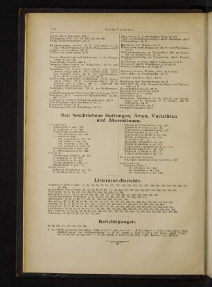 Neu beschirebene Gattungen, Arten, Varietäten und Aberrationen.