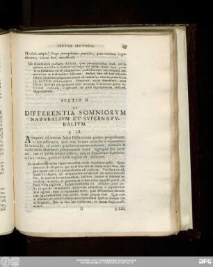 Sectio II. De Differentia Somniorum Naturalium Et Supernaturalium.