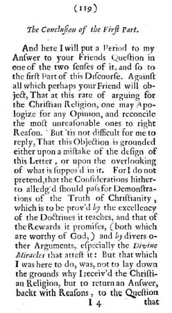 The Conclusion of the First Part.