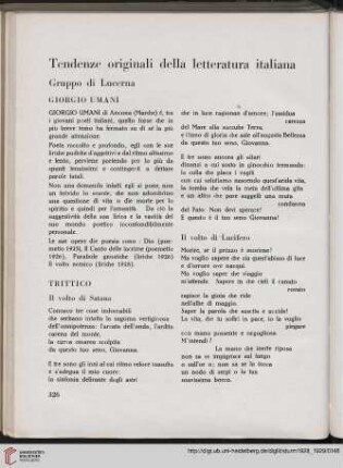 Tendenze originali della letteratura italiana : Gruppo di Lucerna