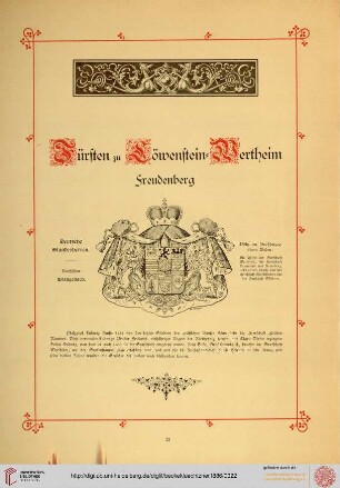 Fürsten zu Löwenstein-Wertheim Freudenberg