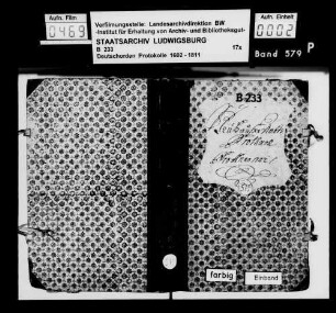 Protokolle des Deutschordensamts Neuhaus