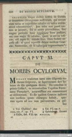 Caput XI. De Morbis Oculorum