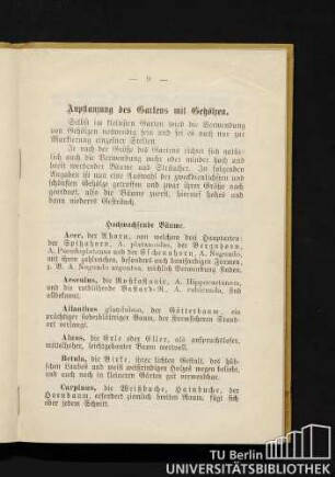 Anpflanzung des Gartens mit Gehölzen.