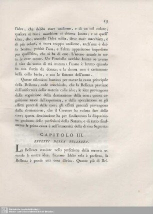 Capitolo III. Effetti Della Bellezza.