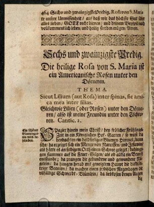 464-482, Sechs und zwainzigste Predig.
