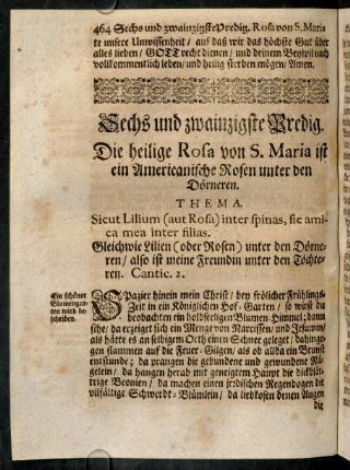 464-482, Sechs und zwainzigste Predig.