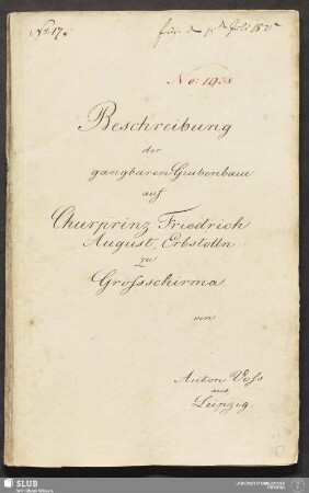 Beschreibung der gangbaren Grubenbaue auf Churprinz Friedrich August, Erbstolln zu Großschirma - 18.6595 4.