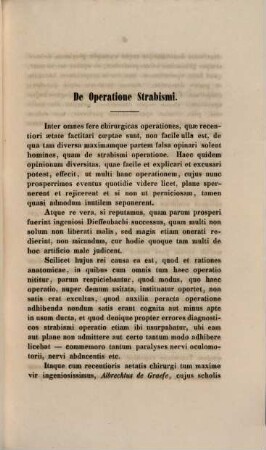 Monographia de operatione strabismi