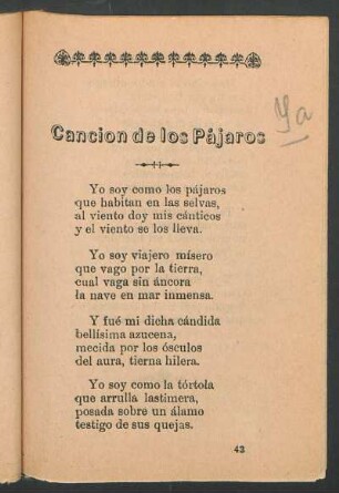 Canción de los pájaros