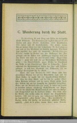 C. Wanderung durch die Stadt