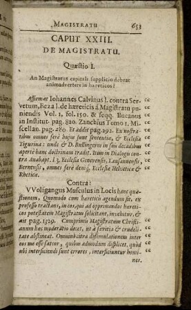 Caput XXIII. De Magistratu.