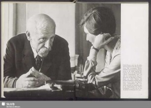 Fritjof Nansen mit einer britischen Journalistin Miss Round