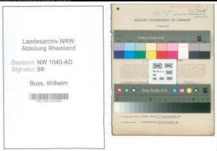 Entnazifizierung Wilhelm Buss , geb. 29.11.1899 (Stadtinspektor)