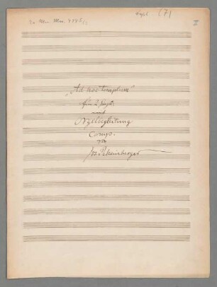 Ad hoc templum - BSB Mus.ms. 4745-3 a : für 2 Singstimmen mit Orgelbegleitung