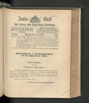 No. 262, 29. Oktober 1916
