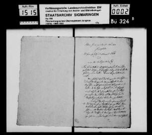 Vermögensübergabe des Niklaus Ott in Inneringen an seine Tochter Veronika