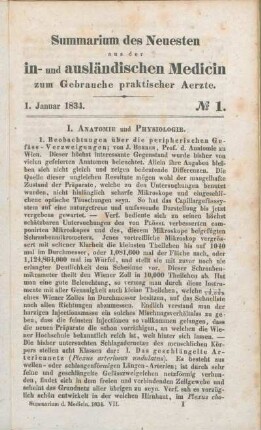 I. Anatomie und Physiologie.
