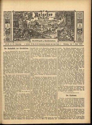 Ausgabe vom Sonntag, den 07. Juni 1908.