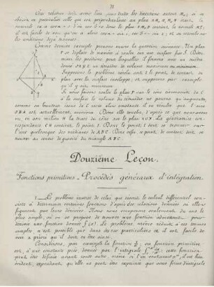 Intégrales indéfinies. Douziéme - quinzième leçon. Fonctions primitives. Procédés généraux d'íntégration. Intégration des fonctions rationnelles. Intégrales elliptiques et hyperelliptiques. Intégration des fonctions transcendantes.