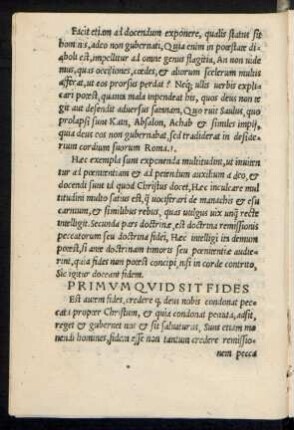 Primum Quid Sit Fides