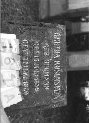 Grabstein 161 [Hahn S. 181 Grab-Nr. 116]: Grabstein 161A [Hahn S. 181 Grab-Nr. 116]