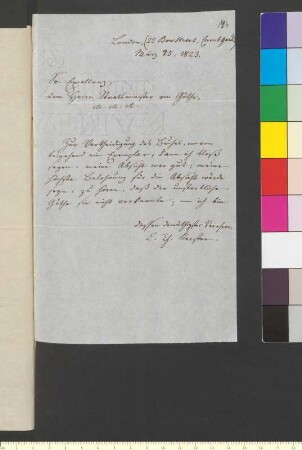 Brief von Kersten, Karl Theodor an Goethe, Johann Wolfgang von