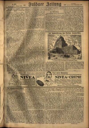Zweite Ausgabe vom Freitag, den 12. Oktober 1928.