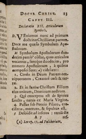 13-23, Primi Articuli Explicatio; Secundi Articuli ...