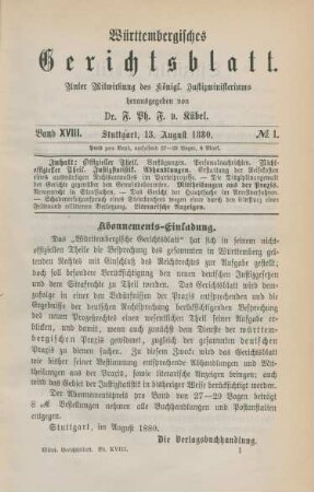 13. August 1880-25. Februar 1881 = No. 1-14