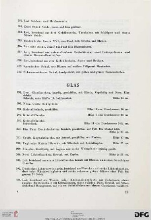 Glas (Nr. 291-317)