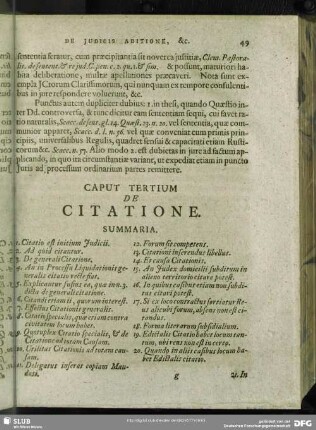 Caput Tertium De Citatione