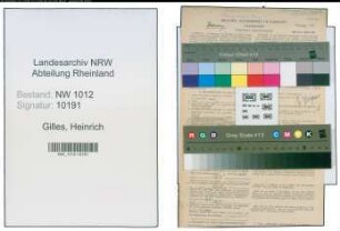 Entnazifizierung Heinrich Gilles , geb. 15.02.1891 (Verw.angest.)