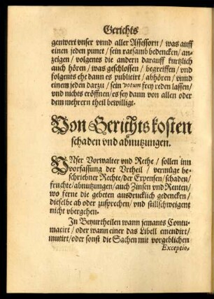 Von Gerichts kosten schaden und abnutzungen.