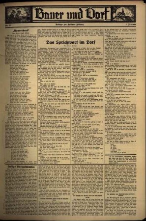 Zweite Ausgabe vom Freitag, den 01. Februar 1935.