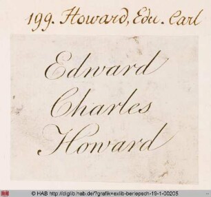 Exlibris des Edward Charles Howard
