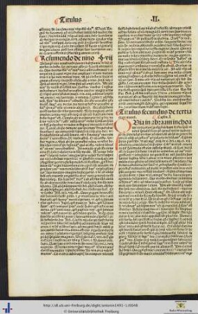 Titulus secundus de tertia etate mundi