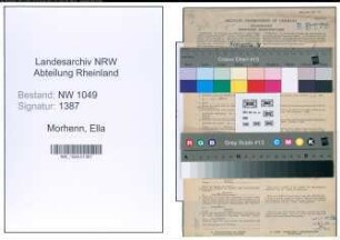 Entnazifizierung Ella Morhenn , geb. 05.08.1900 (Lehrerin)
