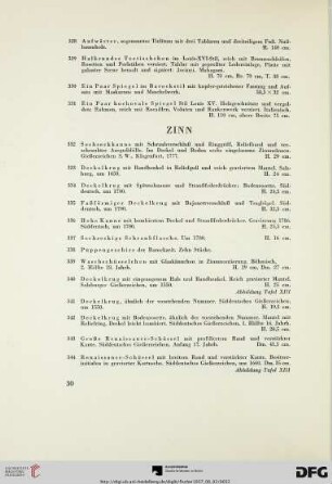 Zinn (Nr. 332-454)