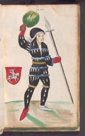 Schembartläufer mit Wappen, 1467