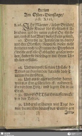 [Am Oster-Dienstage]