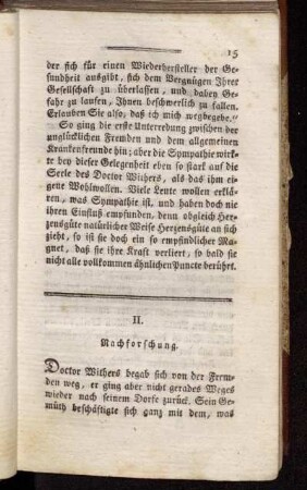 II. Nachforschung.