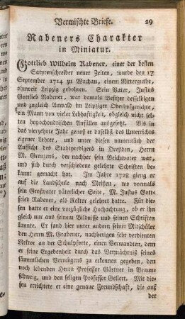 Vermischte Briefe.