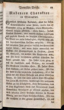 Vermischte Briefe.