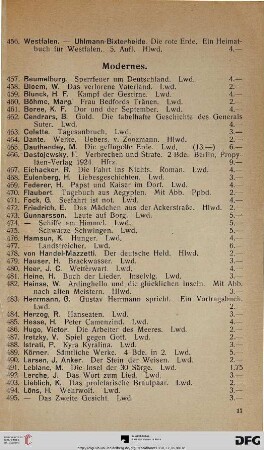 Modernes (Nr. 457-541)