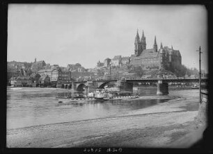 Meißen. Albrechtsburg u. Dom - Elbe m. Dampfer Königstein
