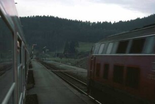 Gaildorf-West Lok 218 234 D854 Zugkreuzung Ausfahrsignale