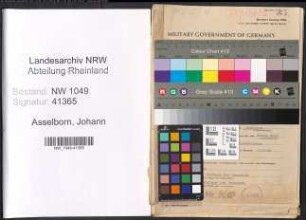 Entnazifizierung Johann Asselborn , geb. 14.07.1894 (Foerster)
