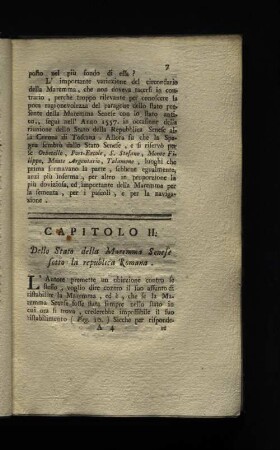 Capitolo II. Dello Stato della Maremma Senese sotto la republica Romana .
