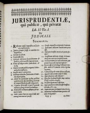 Tit. I. De Judiciis.